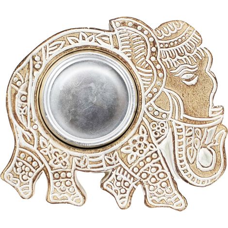 Signes Grimalt Portavelas Decoracion  Candelabro Elefante Jarrones Y Portavelas Marrón 9x10x2cm 30028 (1/2)