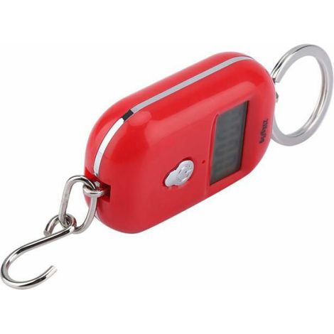 Balance Numérique 25kg/5g Portable, Crochet Suspension LCD Rouge, Cuisine Voyage Précision (1/5)