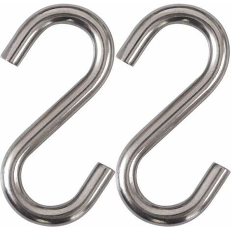 2er-Pack robuste S-Haken aus Edelstahl 304, 7,6 cm S-Haken für Hängemattenschaukeln, Industrie-Qualität Universalhaken