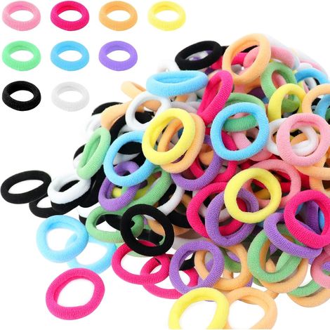 200 Pcs Elastique Cheveux Fille, 9 Couleurs Mini Chouchous Coloré, Élastiques Chouchou Cheveux Fille, Elastique Cheveux Enfant,pour Enfants Bébé Filles (1/5)