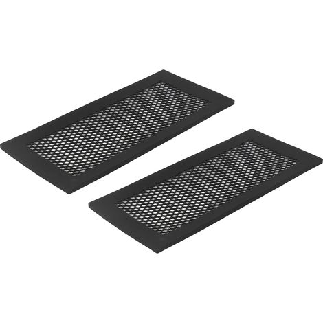 2 Stück Babysichere Lüftungsgitterabdeckungen, schützende Silikon-Lüftungsgitterabdeckungen für den Boden, schwarz (1/5)