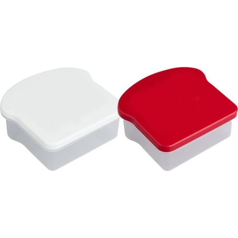 Ensemble de 2 boîtes à lunch Bento en plastique Abaodam, motif (1/5)