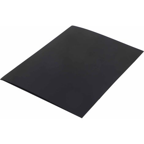 Classeur à rabat en L, design biseauté, poche intégrée pratique pour ranger documents, format unique, noir (1/5)