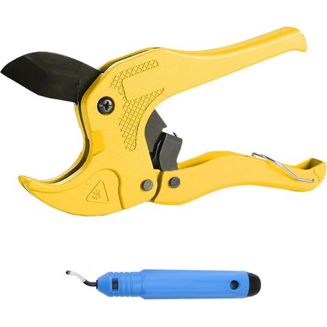 Pipe Cutter Set 0-42 mm, Robust and Easy to Use, Pipe Cutter, Multiple Uses Plastic Pipe Cutter, for Stainless Steel, Plastic, Copper Tube, Aluminum (Yellow) (1/5)