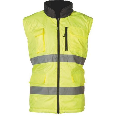 Gilet haute visibilité réversible mutlipoches Coverguard Hi-Way Jaune / Gris XXL (1/4)