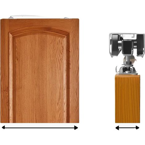 Kit de herrajes para puerta corredera, mecanismo de cierre suave, compatibilidad versátil, 122 cm (4 pies) (1/2)