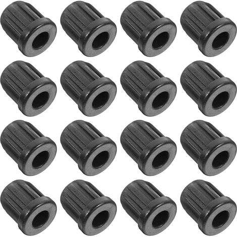 Lot de 16 protections en plastique noir pour roulettes chaise bureau, (1/5)