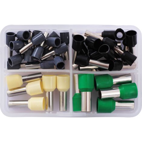 Quadrios 2010C394 Aderendhülsen-Sortiment 4 mm², 6 mm², 10 mm², 16 mm² Teilisoliert 45 St. (1/5)