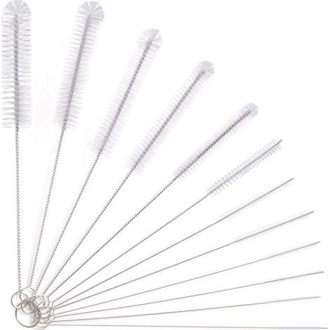 12Pcs Tube Brosse de Nettoyage,Goupillon Nettoyage,Brosse de Nettoyage Tube pour Bouteille, Tuyau Brosses de Nettoyage (1/4)