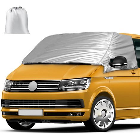 Bâche pare-brise thermique extérieure pour VW Transporter T6, argent, protection hiver/été (1/5)