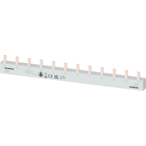 Siemens Pettine di collegamento 10mm2, 4 fasi, 3x (3PH+N), 210mm, 5ST3622