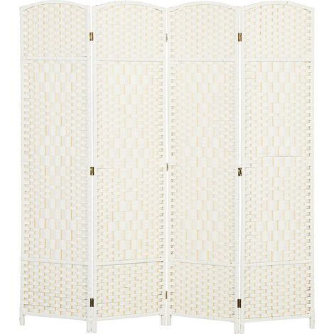 Biombo plegable de 4 paneles blanco polipropileno pino 211743835 211743835 211743835 (1/5)