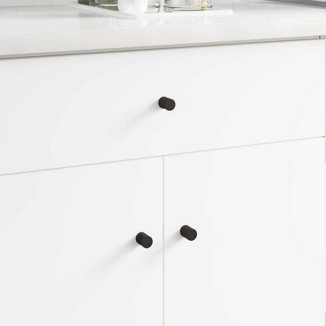 Schrankknöpfe 2 pcs Schwarz M4 x 12 mm Eisen