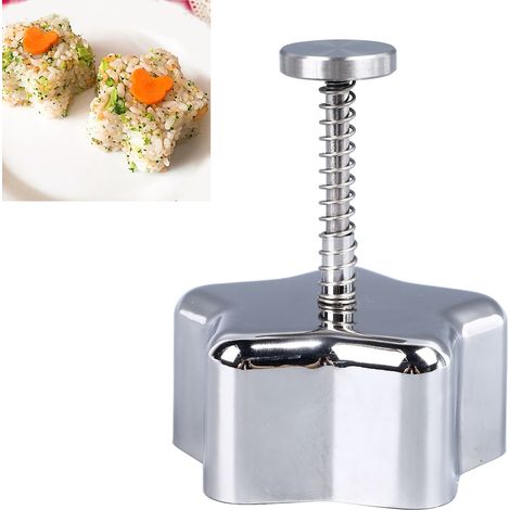 Reisbällchenform aus Edelstahl 304, Babynahrungszubereitungswerkzeug, lebensmittelechte Reisbällchenform, Sushi-Werkzeug (sternförmig) (1/5)