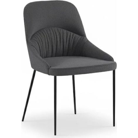 Harmony, Set di 4 sedie in tessuto easy-clean Grigio Scuro (54cm X 63cm H. 89cm)  Duzzle (1/5)