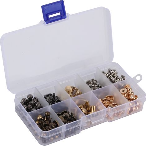 Ensemble de vis à fente pour tétine pour accessoires de fermeture de bagages et de sacs à main KQ‑402 (1/5)