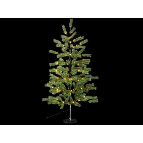 Pini natalizi / alberi di Natale da H 180 con 160 luci LED bianco caldo, 160 rami, Mt 1,80 H