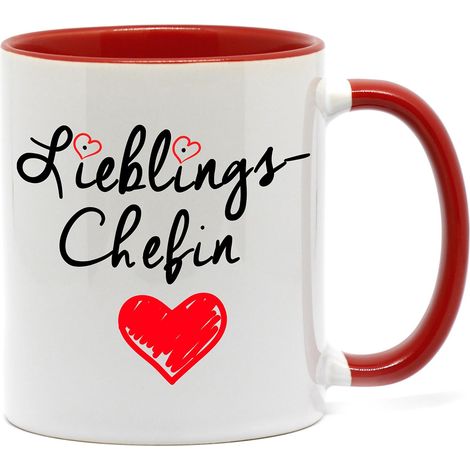 Tasse à motif de chef préféré avec impression recto-verso. Pour tout bureau. Chaque collègue, chef ou ami se réjouit de son travail. (1/3)