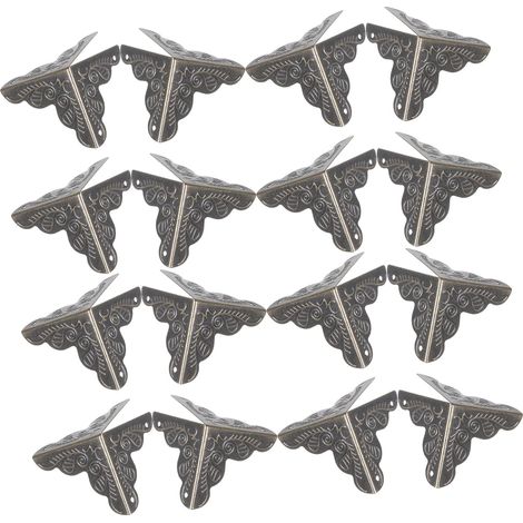 20 protège-coins décoratifs - métal/bois - pour quincaillerie (1/5)