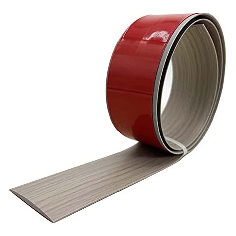 Profilé de transition autocollant - 5 cm - En PVC - Barre de recouvrement - Pour carrelage, stratifié et parquet, seuil de porte (10 m) (1/5)