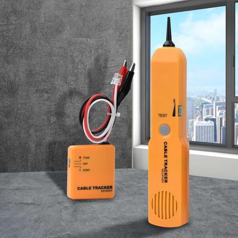 Cable Tracker,RJ11 Traceur de câble anti-interférence Multifonction Réglage du volume Testeur de câbles avec générateur de son et kit d'échantillon pour recherche et suivi test de continuité (1/5)