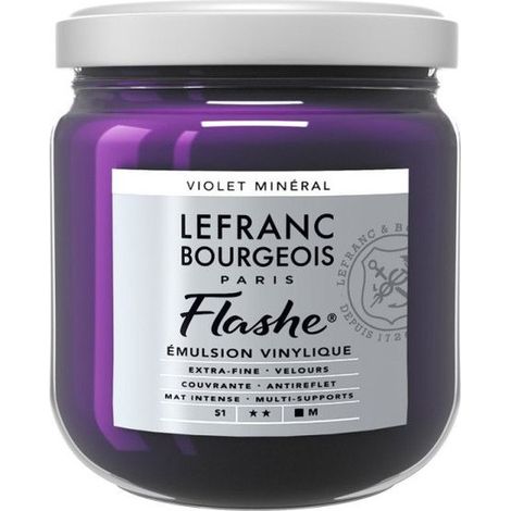 Peinture vinylique - Flashe - Violet minéral - 826 - Lefranc Bourgeois - 400ml
