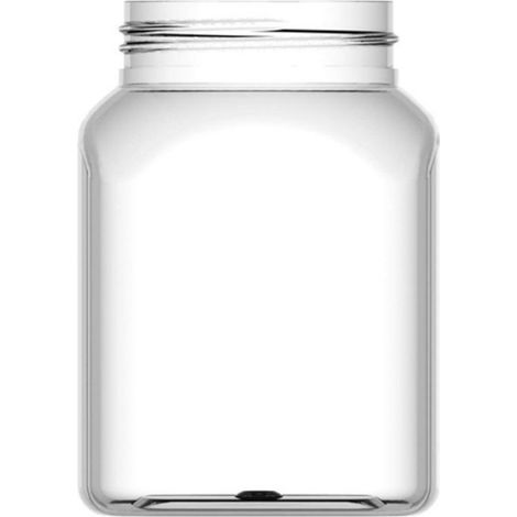 Pot Carré - 500 Ml - Filetage 63/485 - Transparent - 1 Pièce (1/2)