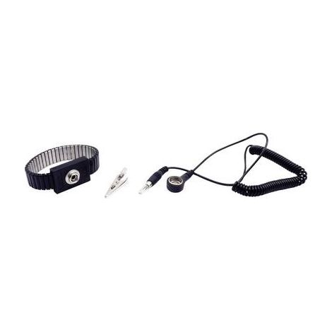 BRACELET ANTISTATIQUE (ESD) NOIR QUADRIOS 1903EC038 PRESSION MÂLE 10 MM 1 PC(S) (1/6)
