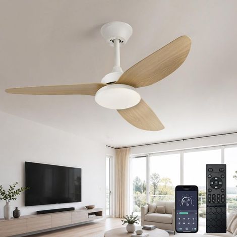 100cm Ceiling Fan with LED Light – Silent Reversible DC Motor, 6 Speeds, Dimmable, Memory Function, Chandelier Fan for Bedroom and Living Room (1/5)