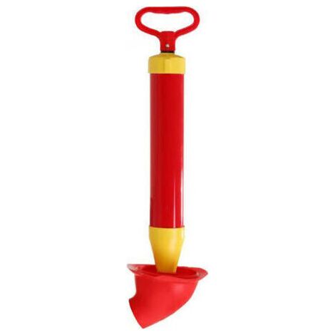 BARKBUSTERS Déboucheur de toilettes à air comprimé, déboucheur de toilettes à ventouse avec têtes de piston et gonfleur, nettoyage de canalisations (rouge) (1/5)