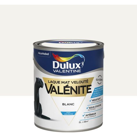 Peinture Laque Valénite Mat Blanc 2 L - Dulux Valentine