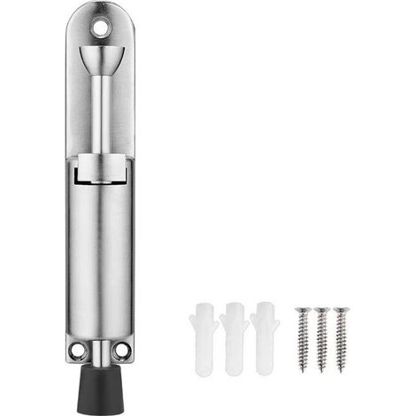 Arrêt De Porte En Acier Inoxydable,Butée De Porte Butoir De Porte Caoutchouc En Alliage De Zinc Avec 3pcs Vis Arrêt De Porte Pour Cuisine Chambre Salon(argent,1pcs) (1/5)