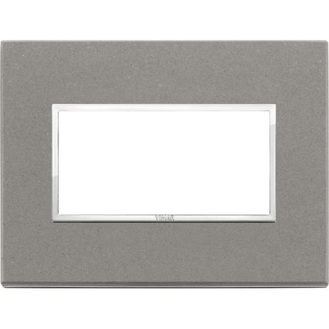 Placca 4M quarzite grigia Vimar Eikon Evo 21654.53