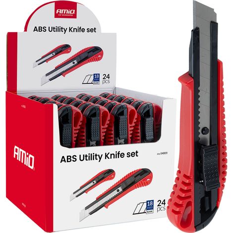 Cuchillo universal ABS 100x18x0.5mm, caja de 24 unidades amio-04809 (1/5)
