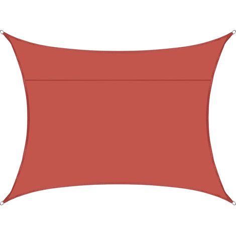 S-giant Voile d'ombrage rectangulaire imperméable, 98% UV imperméable, extérieur cour patio jardin parking(Rouille rouge,2X1.8M) (1/4)