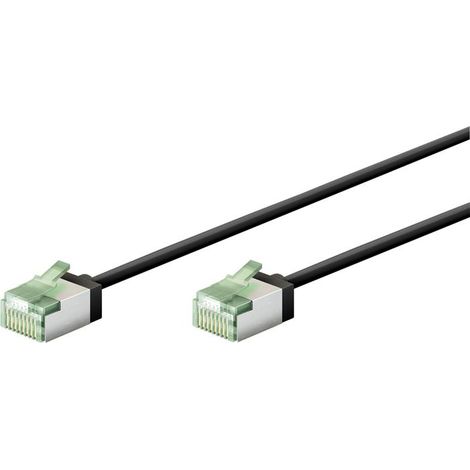 Câble Ethernet GOOBAY Cat8.1 blindé LSOH fin/ultra-flexible - noir 2 m, pour connexion Internet (1/4)