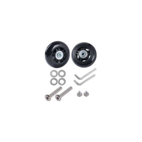 Convient aux kits de remplacement et de réparation de roues de bagages en 2 pièces, roues de secours silencieuses à essieu en caoutchouc, convient aux accessoires de bagages (50 mm x 18 mm). (1/2)