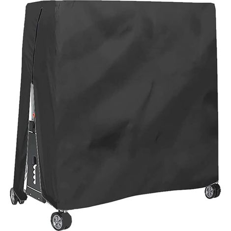 Housse de protection pour table de ping-pong, imperméable et pliable, anti-poussière, noire, 165 x 70 x 185 cm (1/4)