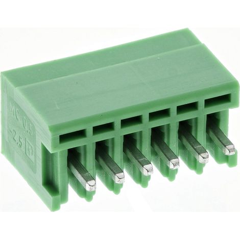 Embase pour CI Phoenix Contact, MCV 0.5/ 6-G-2.5, 6 pôles , 2.5mm 1 rangée, 4A, Droit