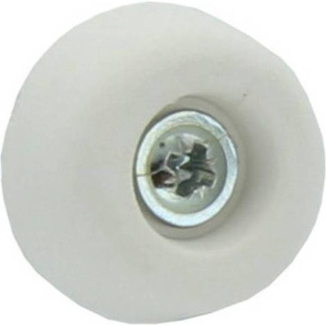 20 x SOTTOSEDIA A CONO C/VITE BIANCO 25 MM CONF 8 PZ