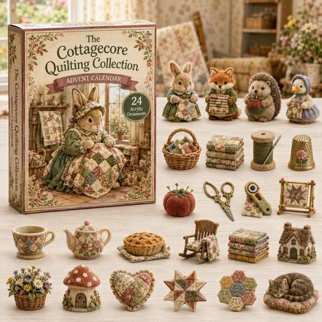 Lapin patchwork calendrier avent 2026 2D boîte surprise
