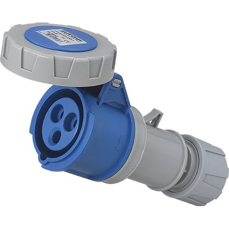 Prise industrielle mobile droite IP67 - 2P+T - 16A - 230V AC - Eur'Ohm