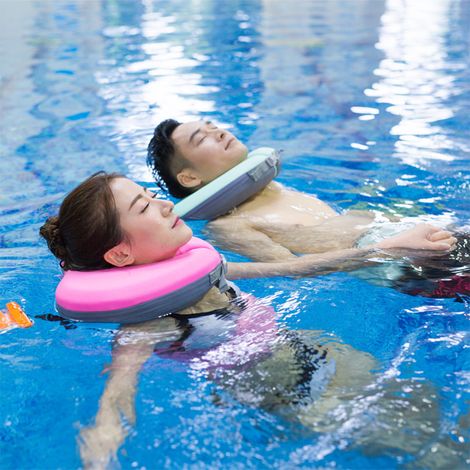Schwimmhalsring-Set mit Schwimmhilfe für Kinder und Erwachsene – kein Pumpen erforderlich (1/5)