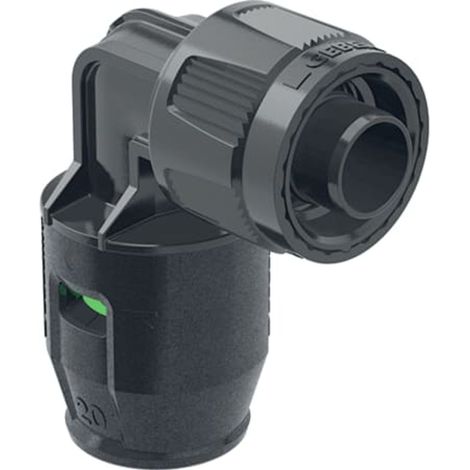 Geberit PushFit Raccordo a gomito di transizione 90° con MasterFix, DN 12 / 15, 650.502.00.1