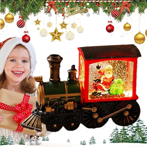 Christmas Snow Globe Decoration Retro Christmas Lantern Ornaments Led Glittering Snow Globe Ornaments Decoration Festive Table Decoration for Holiday Home (1/5)
