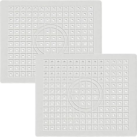 Bardusch-2 tapis fond évier caoutchouc 26×31 cm blanc, découpables, protection. (1/4)