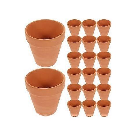 Set of 20 mini terracotta pots with drainage holes for succulent and cactus nursery (1/4)