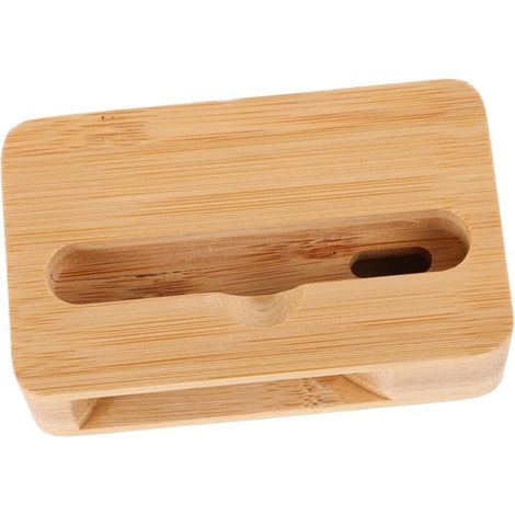 Support Amplificateur Bois pour Téléphone Portable Haut-Parleur Passif Et Support Pratique pour Visionnage De Vidéos Et Appels Vidéo (1/5)