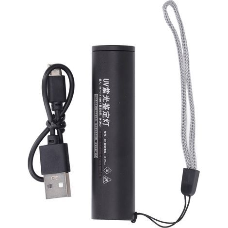 Rechargeable Ultraviolet Flashlight, Mini Black Light 365nm, for Detecting Counterfeit Money and Pet Urine