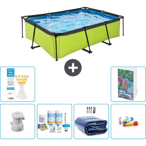 Exit Pool Rechteckig - 220x150x65 cm - 7-teilig S282